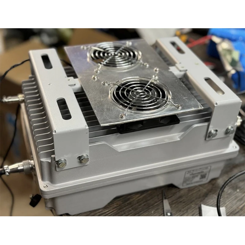 Aluminum box with cooling fan